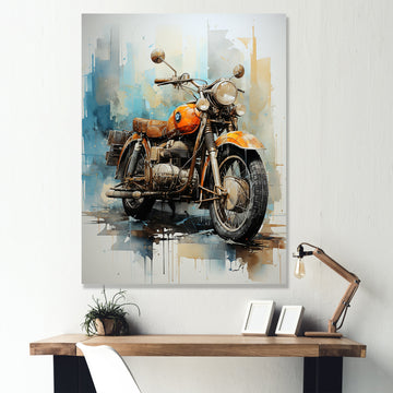 Surreal Motorcycle Journey - Motorcycle Canvas Wall Art
